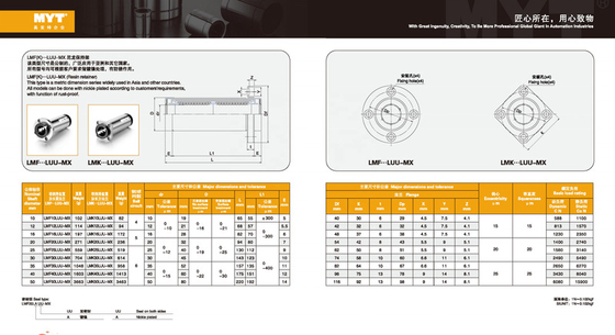 MYT Precision série LM roulement de mouvement linéaire linéaire pour l'entretien de la machine CNC libre 25 mm